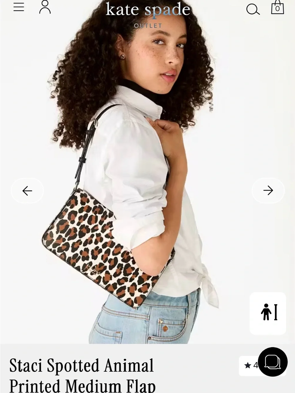 kate spade Staci Leopard-Print Shoulder Bag in Brown/Black/Cream